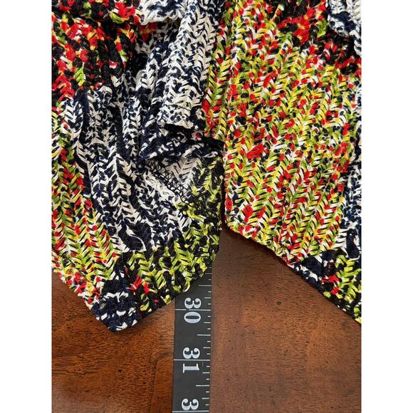 Artsy Abstract Top Size XS/S Multicover Sleeveless V neck Large Button Lagenlook - Picture 7 of 11